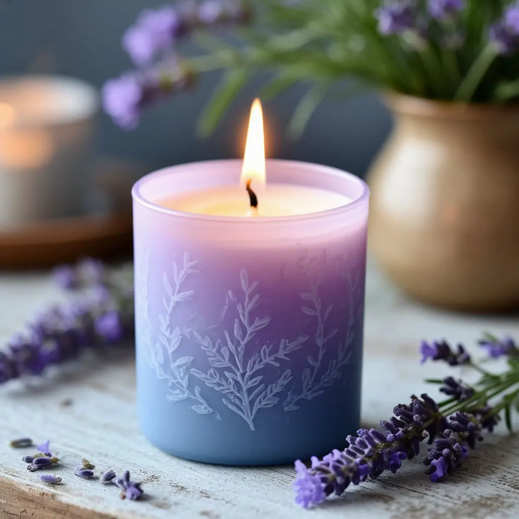 Calm mood candle
